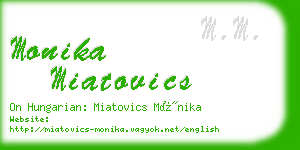 monika miatovics business card